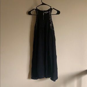 Smocked top black dress